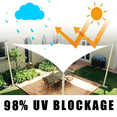 thumbnail image 3 of Waterproof Sun Shade Sail Triangle 8/12/16FT Canopy Awning Outdoor Backyard Patio Garden Pool Cover UV Block Sunshade, 3 of 9
