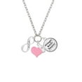 thumbnail image 2 of Delight Jewelry Silvertone Matthew 17:20 Infinity Sign - Light Pink Heart Nurse Strong Zoe Necklace, 2 of 4