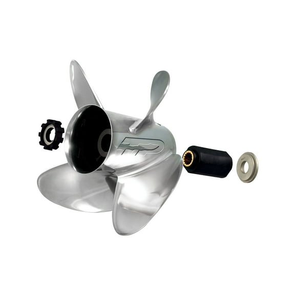Turning Point Propellers 31431740 Express Mach4 Boat Propeller 13.25 x 17, 4 Blade Stainless Steel Left-Hand Rotation