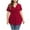 Red, variant on Meichang Plus Size Peplum Tops for Women Lace Short Sleeve V Neck Wrap Shirts Dressy Casual Solid Tunic Tops Summer Business Work Top