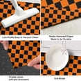 thumbnail image 3 of Orange and Black Checkered Pattern Kitchen Rug Mat,Kitchen Runner Rugs Non Skid Washable,Decorative Kitchen Floor Mats for Kitchen,Sink,Laundry,17"X47", 3 of 5