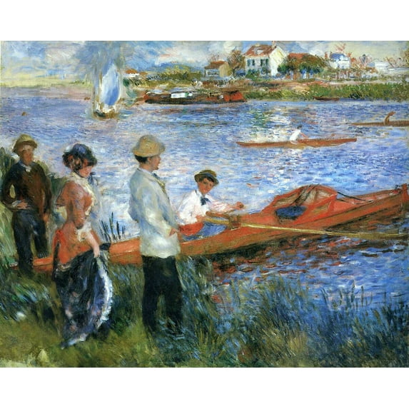 "Oarsmen At Chatou, Renoir - Canvas OR Print Wall Art"