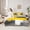 Yellow, variant on Manfei Boys Girls Oil Painting Twin Bedding Sets 7-Piece,Abstract Artwork Bedding Comforter Set Microfiber,Graffiti Splash Breathable Sheet Sets,Microfiber Bedroom Decor,Reversible