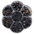 thumbnail image 3 of serony 2800 Pcs/set Perles Demi-Perles Flatback Satin Lustre Plastique pour Robe de Mariée Noir, 3 of 8