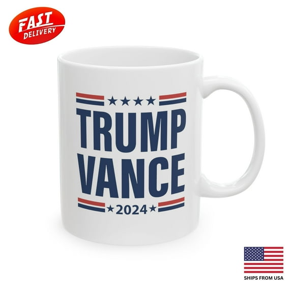 GCO Donald Trump Vance 2024 Coffee Mug MAGA 11oz White Ceramic Cup