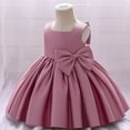 thumbnail image 1 of Vestido de princesa para niños Vestido de bebé de un año Vestido de niña con lazo para banquete de cumpleaños Vestido de actuación, 1 of 6