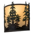 thumbnail image 5 of Meyda Tiffany 173383 Tall Pines 2 Light 12" Tall Wall Sconce - Timeless Bronze / Green, 5 of 7