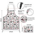 thumbnail image 3 of Red Flower Chicken Pattern Apron-Garden Aprons for Women with Pockets-Cotton Linen Waterproof Kitchen Cooking Gardening Aprons Adjustable for Kitchen,Cooking,BBQ and Salon 33x27 Inch, 3 of 7