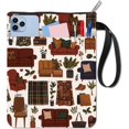 thumbnail image 1 of Fundas retro para libros, ideales para libros de bolsillo. Fundas de tela lavables con cremallera y bolsillo adicional., 1 of 9