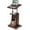 Rustic Brown,20" x 16" x 44", variant on BarefHaven Mobile Lectern Podium, Height Adjustable Podium Stand, Standing Sit-to-Stand Desk, Rolling Cart Laptop Desk with Swivel Top Movable Wheels & Storage