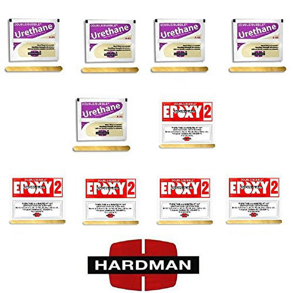 Hardman Epoxy Double Bubble Packs Purple Beige 3.5g + Red 2 NON Sag 3.5g 5 Each 10 Total Included