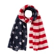 thumbnail image 2 of Helii USA Flag Print Voile Scarf Patriotic Sheer Shawl Wrap for Men and Women, 2 of 2