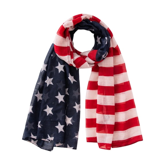 American Flag Scarf,Patriotic Scarf,American Flag Scarf for Wreaths,Vintage Red White and Blue Scarf,Lightweight Scarf Shawl Wrap Flag Scarf for Wreath,Patriotic Scarves,4Th Of July Accessories
