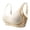 Beige, variant on Women Front Side Buckle Lace Edge Without Steel Ring Movement Seamless Gathering Adjustment Yoga Sleep Large Bra,Size XL