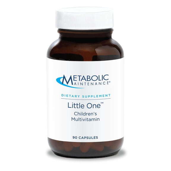 Metabolic Maintenance Little One - Children's Multivitamin with Iron, Kids 6-12 yrs - Active B Vitamins, Minerals Vitamin D for Immune Bone Health (90 Small Sized Capsules)
