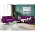 thumbnail image 7 of Meeyar Sectional Sofa Sleeper Couch 3-Seater Sofas 70" Couches for Living Room Eggplant Purple, 7 of 7