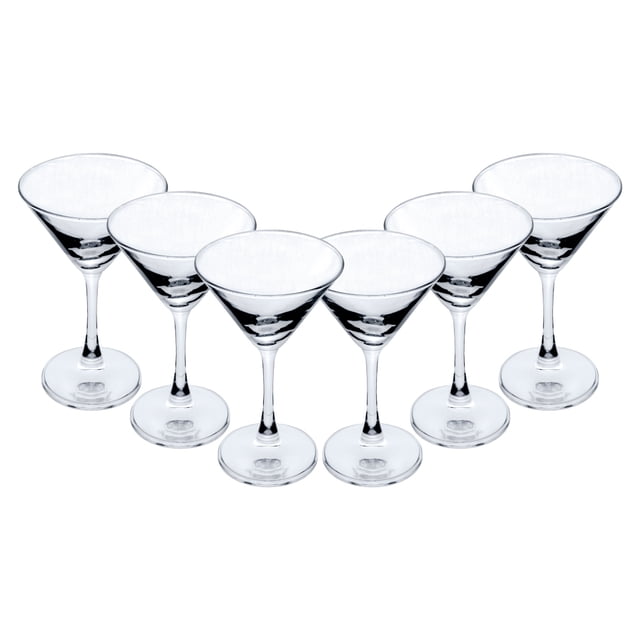 Set de 6 Copas de Cristal para Martini - 190ml