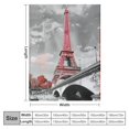 thumbnail image 4 of Nawypu Eiffel Tower Throw Blanket for Bed Sofa Couch, Paris Tower Fuzzy Blanket, All Season French Paris Cityscape Bed Blanket Room Decor Trip Design White Pink Plush Blanket Baby, 4 of 6