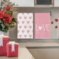 thumbnail image 4 of Sm:)e Valentine's Day Kitchen Dish Towels, 18x26 Inch, Set of 2, Pink Hearts, 4 of 6