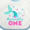thumbnail image 4 of Inktastic Mermaid Tail 1st Birthday Girls Baby Bib, 4 of 4