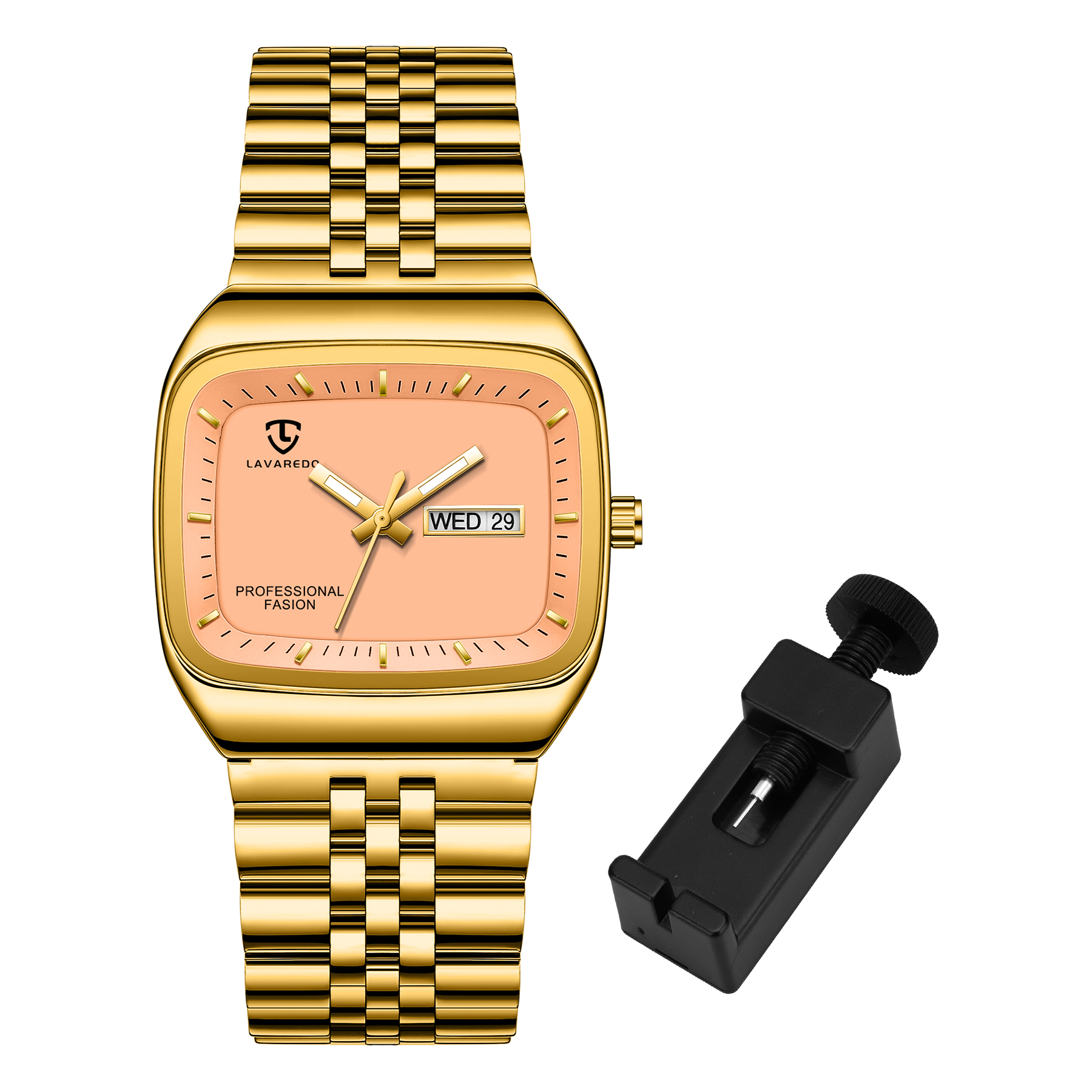 Watch for Men Luxury Casual Man Watches Waterproof Quartz Watch with Stainless Steel Strap,Rectangular Dial, Luminous Hands Birthday Gift for Men