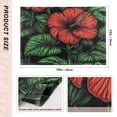 thumbnail image 4 of Red Hibiscus Illustration Reversible Placemat Non Slip Coffee Mat 18x12 Inch for Dining, Kitchen, Coffee, 4 of 9