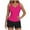 A03_Hot Pink, variant on Yghzkop Womens Round Neck Swimsuit Solid Color Modest Bathing Suit Tummy Control Full Coverage Swimwear Summer Conservative Beachwear