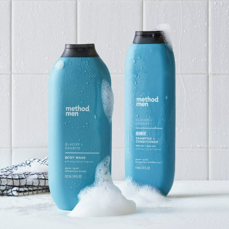 Method Men 2-in-1 Shampoo and Conditioner, Glacier + Granite Method Men 2-in-1 Shampoo and Conditioner, Glacier + Granite