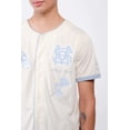 thumbnail image 3 of Brooklyn Cloth State of Mind Baseball Jersey, Cream Color, Short Sleeve Mesh Tee, for Men, 3 of 5