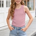 thumbnail image 2 of xaweyi Girls Summer Comfortable And Breathable Top Casual Versatile Tank Top,Sizes 7-8 Years, 2 of 5