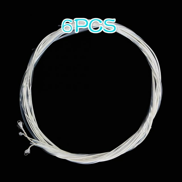 6pcs Classical Guitar Strings Set Plating Super Light Classic Guitar Clear Nylon Silver Strings Silver Plated Copper 6PCS