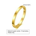 thumbnail image 3 of 2/4/6/8mm Tungsten Carbide Band Mens Women's Gold Plating Wedding Ring Size 5-12, 3 of 8
