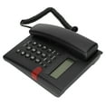 thumbnail image 1 of Wired Desktop Phone, Desktop Corded Telephone Multiple Function Dual Use Caller ID  for Office Black, 1 of 8