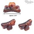 thumbnail image 6 of Parcelona French Love Hearts Very Small Shell Celluloid Set of 2 Hair Claws, 6 of 8