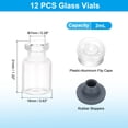 thumbnail image 2 of Uxcell 12Pcs 2ml Clear Borosilicate Glass Sample Vials for Lab Solid Liquid Powder Storage, Matt Silver Tone, 2 of 6
