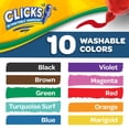 thumbnail image 3 of Marcadores Retráctiles Crayola Clicks 10 unidades Punta Cónica Lavables, 3 of 7