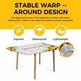 thumbnail image 4 of Sunflower Table Cloths for 3 Foot Rectangle Tables, Summer Botanical Checkered Yellow Floral Patio Waterproof Elastic Fitted Tablecloths, Washable Rectangular Table Cover for Camping, 4 of 8