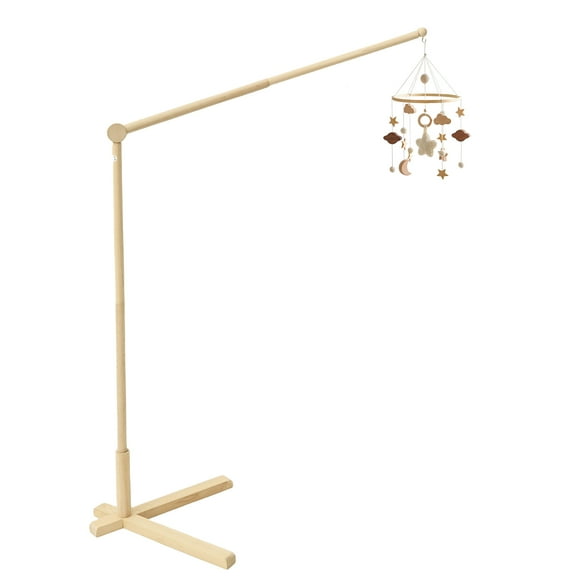 Wood Floor Standing Crib Mobile Arm Movable Baby Mobile Holder 153.5cm Height Nursery Decor for Hanging Bed Bell Baby Bed Toys