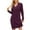 Purple, variant on IROINNID Cocktail Dress for Women Wedding Guests Dresses for Women Twisted Flower Bottom V-Neck Long Knitted Dress ,Beige