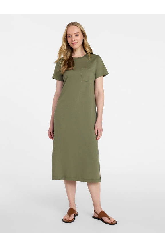 Women's T-Shirt Midi Dress, Sizes XS-XXXL