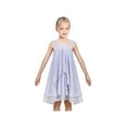 thumbnail image 2 of Vestido de Niña Gris con Volantes, Halter, de Fiesta, de Capas, de Gasa, Vestido Veraniego sin Mangas, 10 Años, 2 of 6