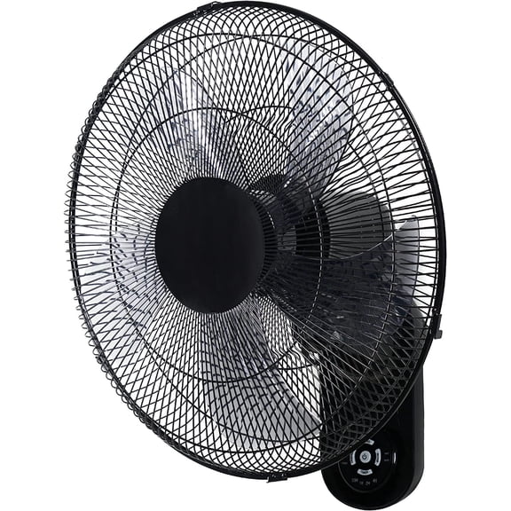 Simple Deluxe 18 inch Wall Mount Fan W/Aluminum Fan Blades, Industrial 3-Speed Oscillating Metal Wall Fan