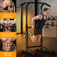 thumbnail image 5 of XiHuaZhaoChen Power Tower Pull Up Dip Station Multi-Function Fitness Equipment for Strength Training Adjustable Height Dip Stand for Home Gym.Black, 5 of 10