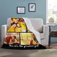 thumbnail image 5 of Custom Blanket with Photos Text Customized Blanket Personalized Flannel Throw Blankets for Adult Kid Birthday Christmas Halloween Fathers Mothers Valentines Day Gift 40x30inch, 5 of 6