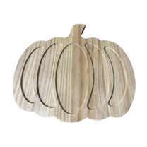 Shoreew Pumpkin Charcuterie Board Wooden Pumpkin Dish Platter Fall Harvest Thanksgiving Serving Tray for Snacks Fruits Meat Cheese