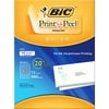 BIC Print and Peel Mailing Labels, 1/2" X 1 3/4", White, 80 labels per Sheet, 12-Sheets