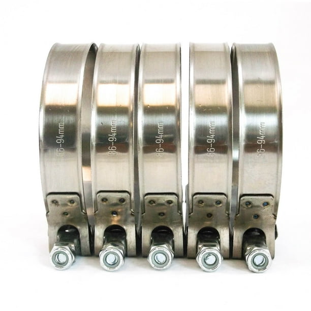 5x Premium 304 Stainless Steel TBolt Turbo Silicone Hose Clamp 3.5