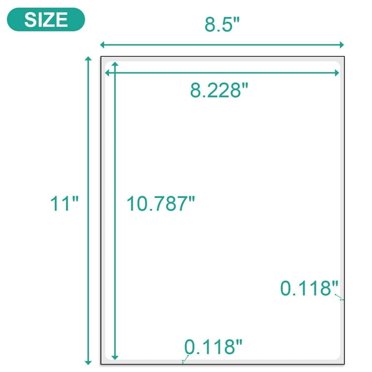 SJPACK 100 Full Sheets, 8.5