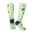 thumbnail image 4 of Fotbe Avocado print Women's Men's Novelty Crew Socks Cotton Socks Knee High Socks for Walking,Running,Nurses,Pregnancy, 4 of 9