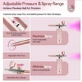 thumbnail image 4 of SAVILAND Super-Stable Airbrush Kit: 25 PSI Precision Airbrush for Nails Rechargeable Dual-Mode Airbrush Gun 0.3mm Nozzle Nail AirBrush Machine Protable Airbrush Gel Nail Ombre French Paint Pink, 4 of 8